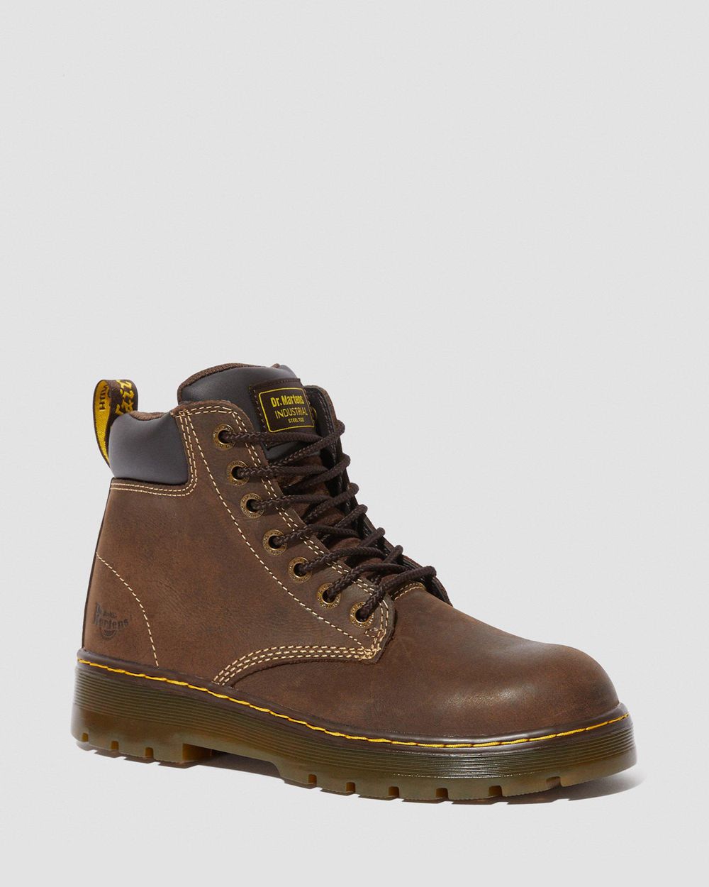 Dr Martens Winch Steel Toe Pracovné Topánky Damske ( Tmavo Hnede ) SK 493-MVXCWP